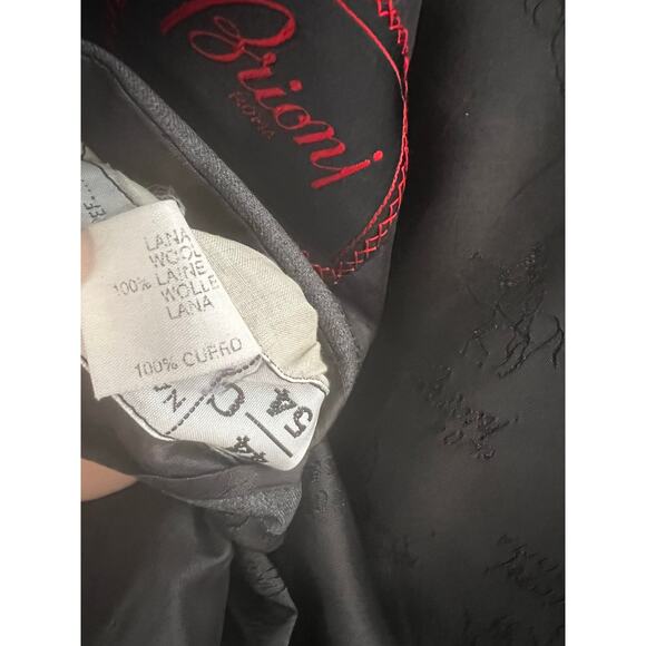 Brioni Pinstripe 2 Piece Wool Suit Charcoal Gray Made in Italy Size 44 38 US - Picture 4 of 12